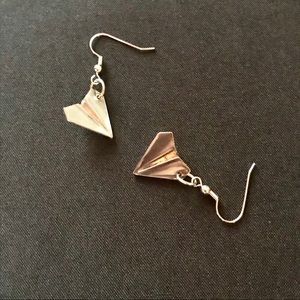 Paper plane earrings